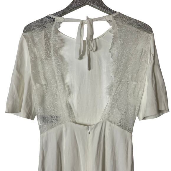 SANDRO Dilan Open Back Romper In Ecru NEW - Picture 4 of 8